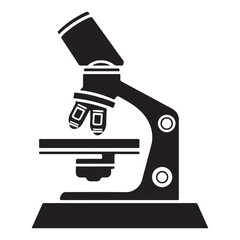 Wall Mural - microscope icon vector design, simple microscope flat icon on isolated white background