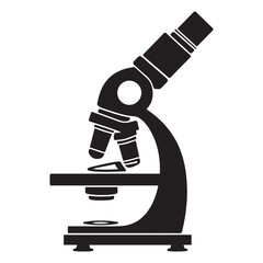 Wall Mural - microscope icon vector design, simple microscope flat icon on isolated white background