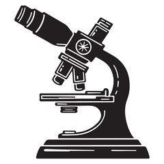 Wall Mural - microscope icon vector design, simple microscope flat icon on isolated white background