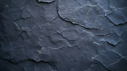 Wall Mural - A Close-Up View of a Dark Gray Stone Texture with Rough, Cracked, and Uneven Surface, Suitable for Use as a Background