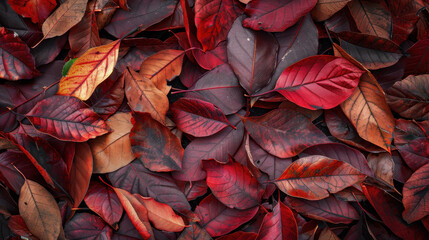 The Vibrant Red Autumn Leaves