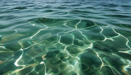 Serene green ocean textures blending seamlessly into the sea