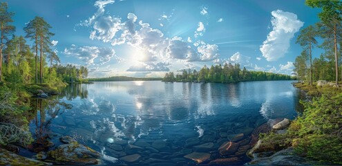 Poster - Serene Lake Reflecting a Sky