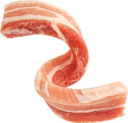 Wall Mural - pork belly slice isolated on white background