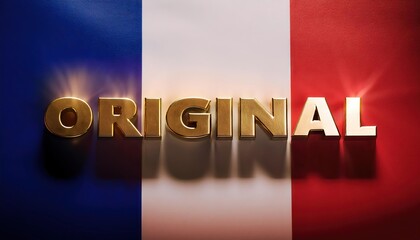 Wall Mural - Original French Theme with Tricolor Background