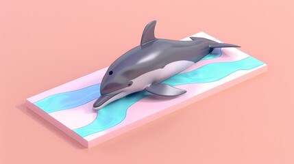 Poster - Dolphin in the Water