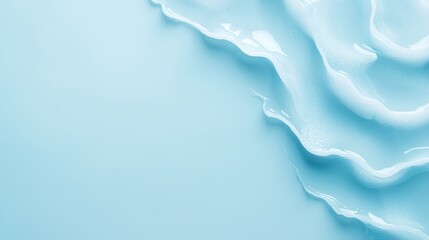 Poster - A soothing blue background featuring elegant waves of liquid, perfect for wellness, beauty, and relaxation-themed projects.