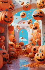 Poster - latest halloween pumpkin movie poster cover about party