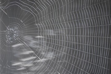 spider web pattern with dew drops