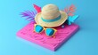 © Imsuniyah - Summer Hat and Sunglasses on Pink Platform
