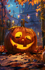 Poster - latest halloween pumpkin movie poster cover about party