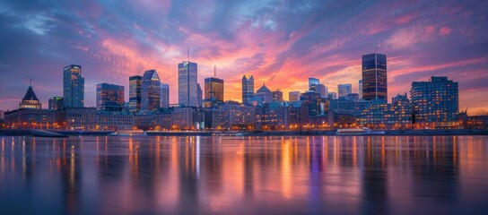 Sticker - Cityscape at Dusk