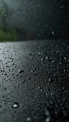 Poster - Rain falling on a window surface.