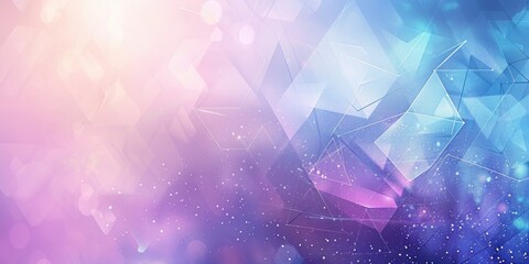 Abstract Geometric Background with  Glittering Lights and Shapes