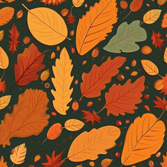 Wall Mural - Beautiful autumn illustration background