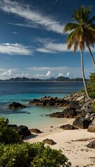 Remote island wilderness scene.