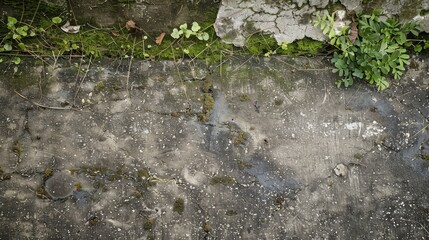 Canvas Print - Close up shot of concrete wall with empty space for text and natural scenery for backgrounds or wallpapers