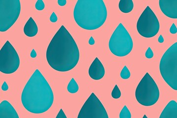 Vibrant Teal Watercolor Droplet Texture in Joyful and Lively Design