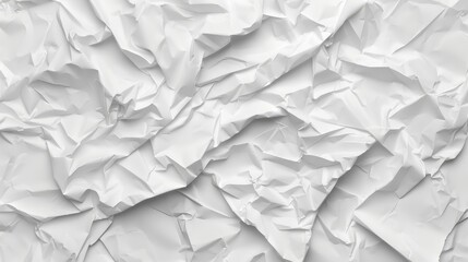 Poster - Crumpled white paper texture for design backdrop Empty space for text