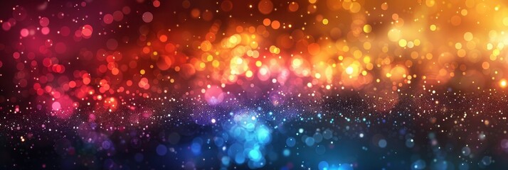 Wall Mural - Abstract Bokeh Background with Warm and Cool Colors