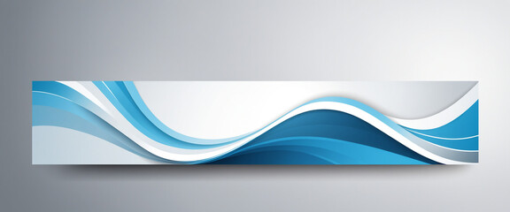 An elegant banner featuring smooth blue waves, perfect for corporate presentations and business promotions that require a modern touch.