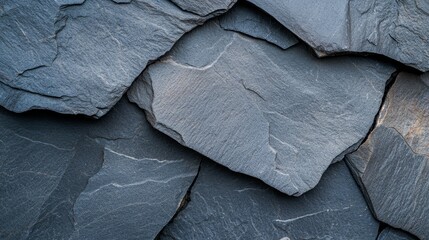 Wall Mural -  A tight shot of a rock formation resembling slate or another type of mineral texture