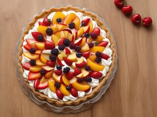 cake with berries and blueberries,cake with fruits