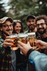 Poster - People celebrating with beer