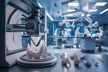 3D printing in medicine: Creating detailed models of the skull and prosthetics for advanced healthcare. Utilizing cutting-edge technology for precise diagnostics, research, and treatment development.