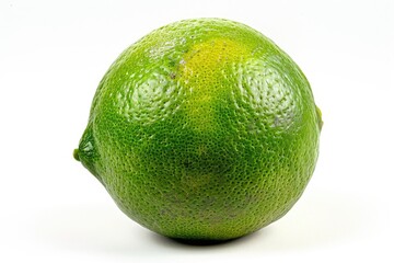 Poster - A close-up shot of a lime on a white surface