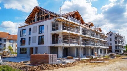 Wall Mural - Construction Site - Modern Apartment Building