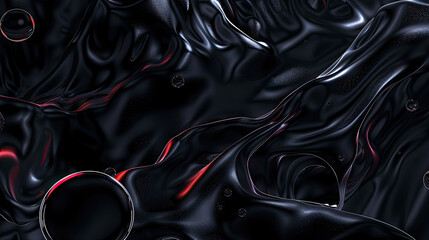 Captivating Abstract Illustration of Swirling Midnight Waves, abstract illustration, black colors wave, ethereal elegance, captivating, swirling, midnight waves, artistic, enigmatic. Generative AI