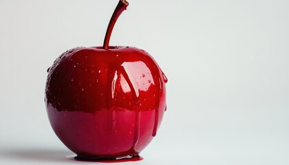 Poster - Candy apple red on white background