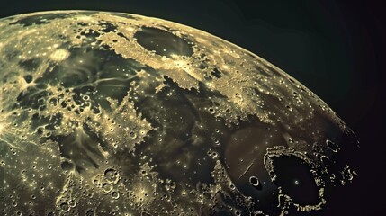 Wall Mural - moon in outer space generative ai