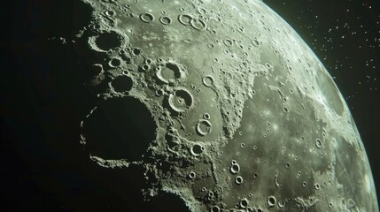 Wall Mural - moon in outer space generative ai