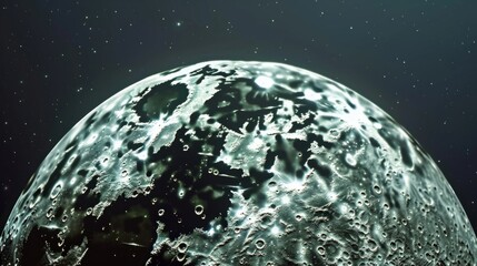 Wall Mural - moon in outer space generative ai