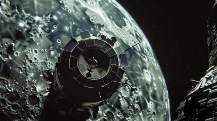 Wall Mural - moon in outer space generative ai