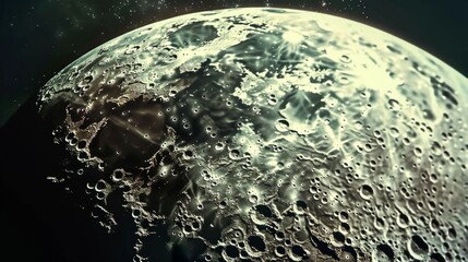 Wall Mural - moon in outer space generative ai