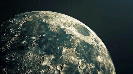 Wall Mural - moon in outer space generative ai