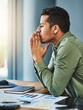 © SensSai/peopleimages.com - Business, man and trader with thinking in office of stock market trends and cryptocurrency decision at desk. Professional, trading and person with contemplation for data analysis or planning strategy