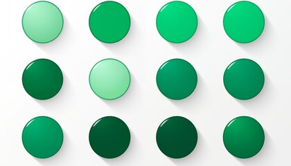 buttons for web, green square circle
