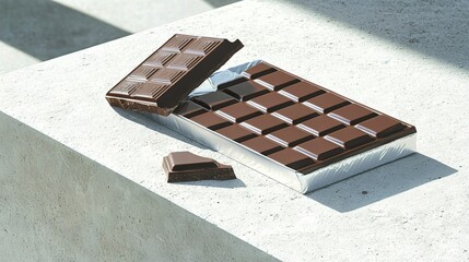 Wall Mural -   A chocolate sitting atop white paper beside a fallen chocolate