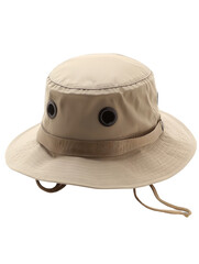 Beige pith helmet isolated on a white background. PNG transparent.