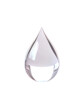 © Asier - Transparent water droplet suspended on a white background. PNG transparent.