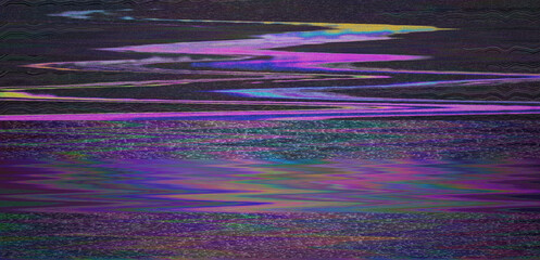 Aufkleber - The grainy texture of a TV or computer screen, reminiscent of the aesthetic of old 80's movies. 