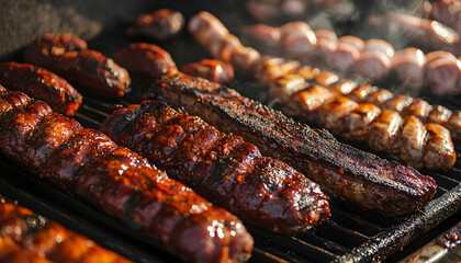 Wall Mural - Closeup Shot of Texas  Barbecue   