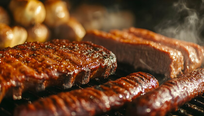 Wall Mural - Closeup Shot of Texas  Barbecue   