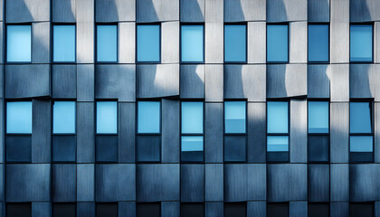 Wall Mural - Geometric pattern of modern building facade   