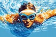 © Outkast - A Swimmer's Face Emerging from the Water
