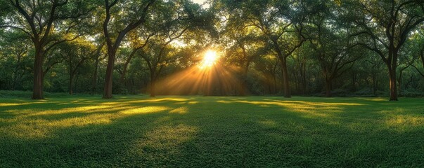 Poster - Sunlight through Trees